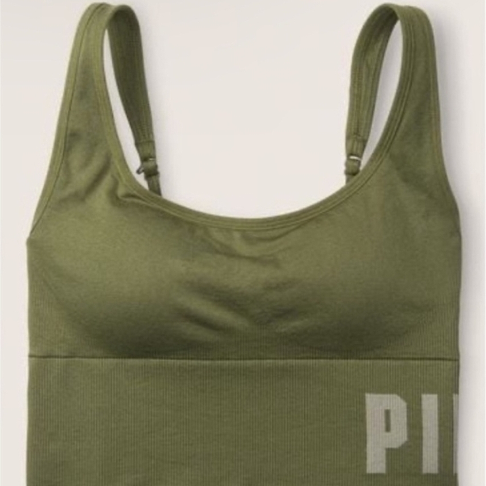 VICTORIA'S SECRET PINK Seamless Lightly Lined Scoop Neck Sports Bra & Legging - Picture 2 of 3